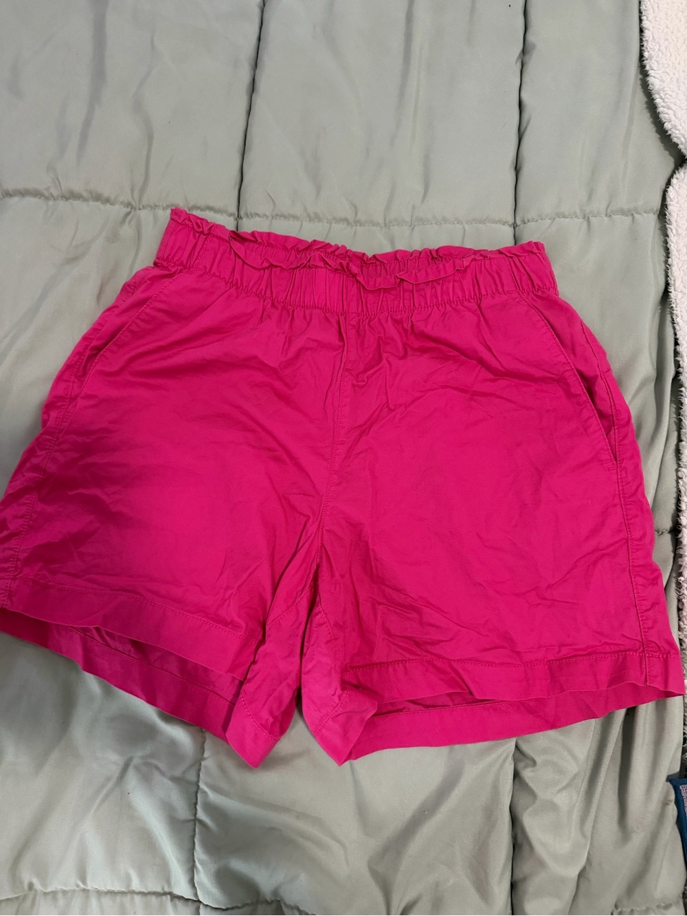 Old Navy Bright Hot Pink High-Waist Elastic Shorts